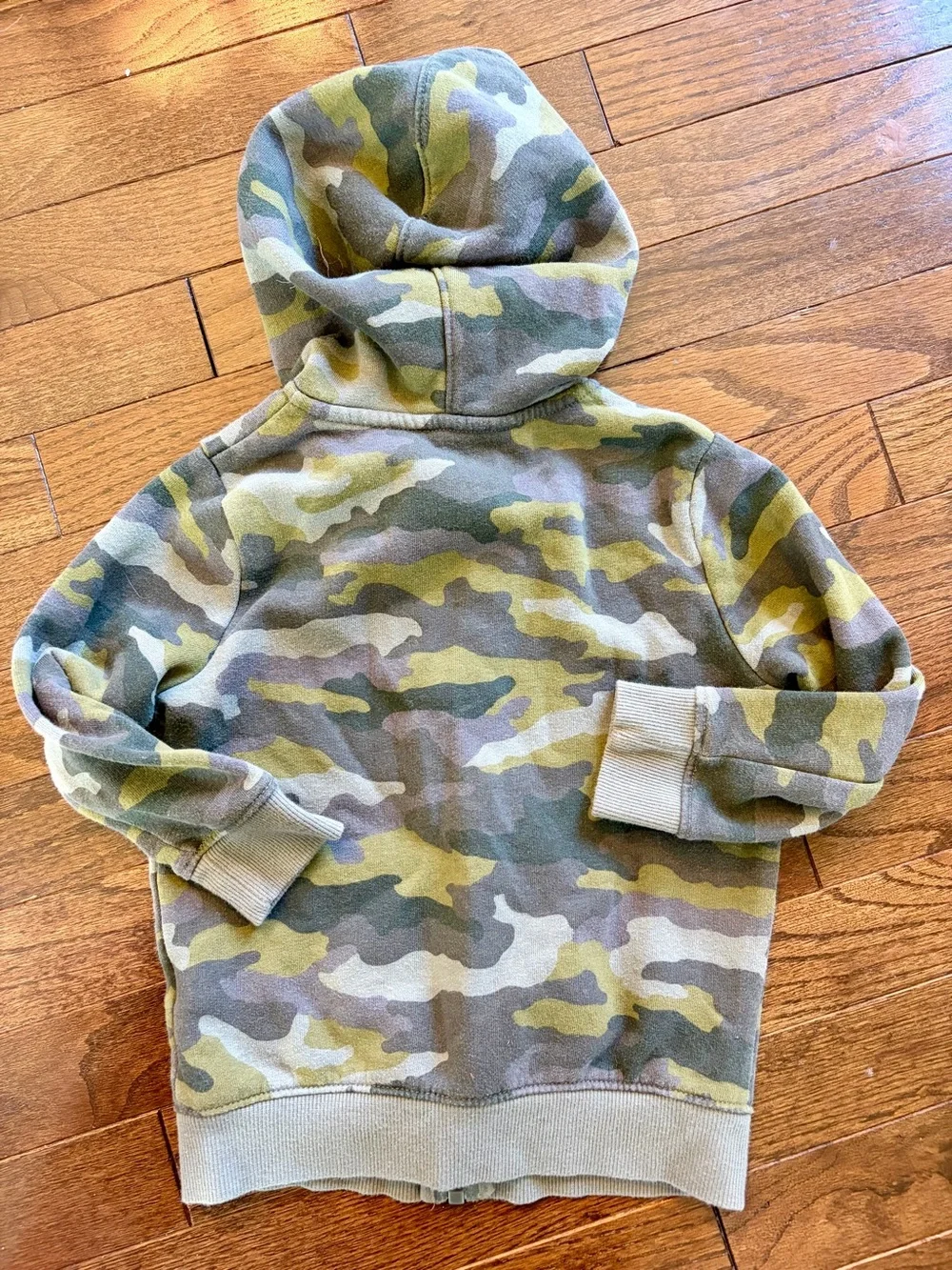Cat & Jack Boys' Green Camo Zip Hoodie